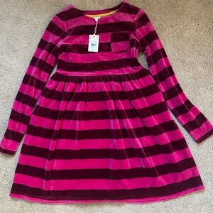 Boden Pink and Burgundy Striped Dress